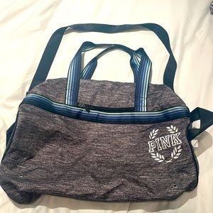 Grey and Blue Pink Weekender Bag